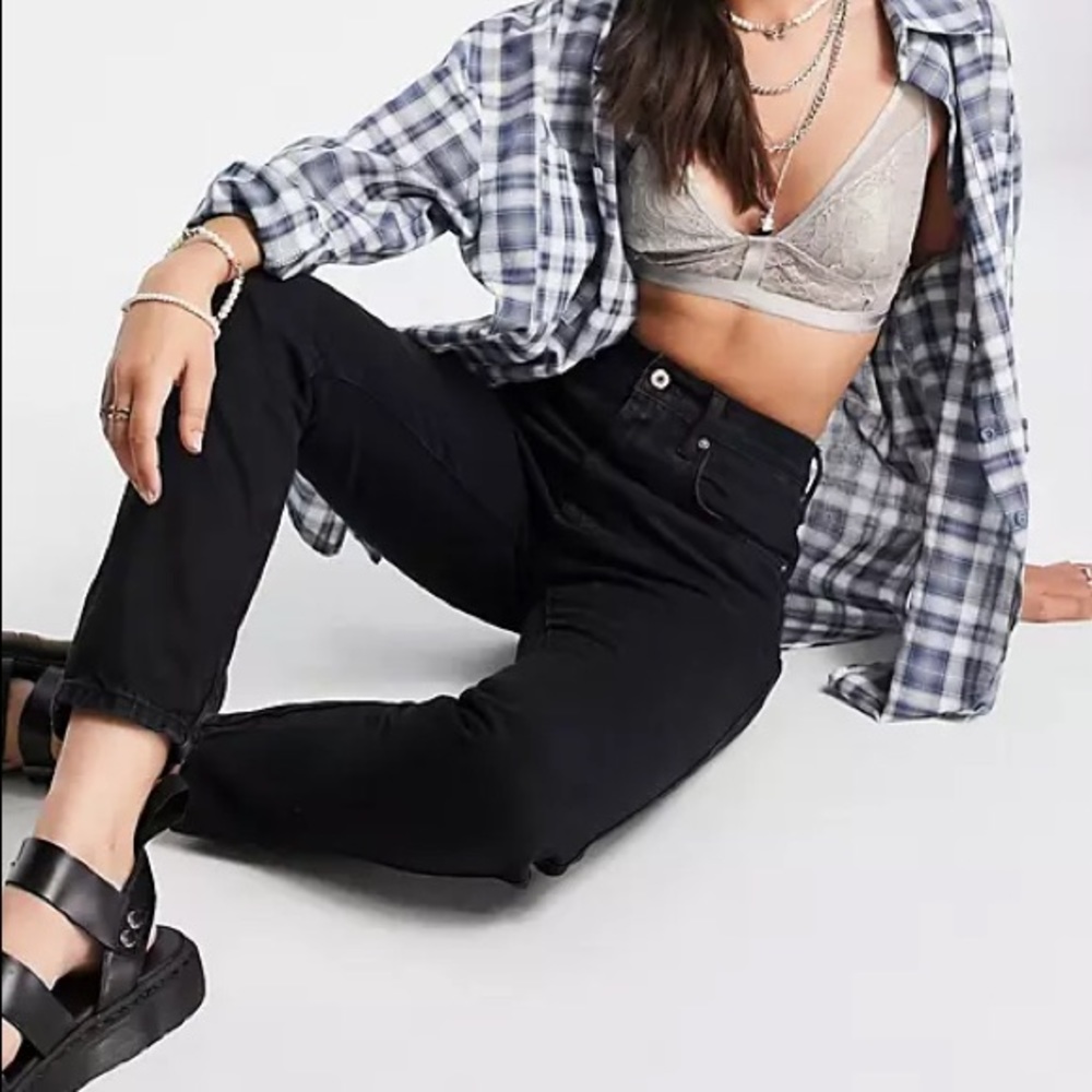 Free People We the free black high waisted ankle black jeans